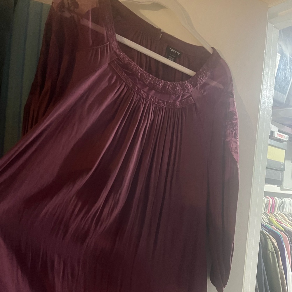 purple blouse